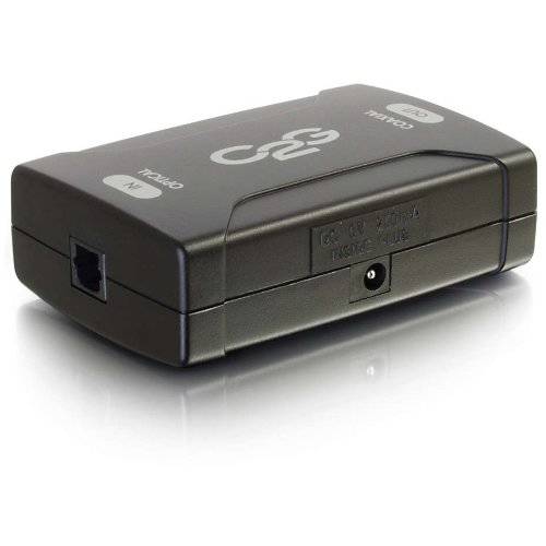 C2G 40019 옵티컬, Optical to 동축, Coaxial,COAX 디지털 오디오 Converter, TAA Compliant, 블랙