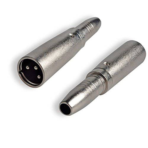 XLR to 6.35mm Adapter, Conwork 2-Pack 모노 1/ 4 6.35mm Female to XLR Male 커넥터 프로페셔널 메탈 공사현장 마이크 Jack Plug 컨버터