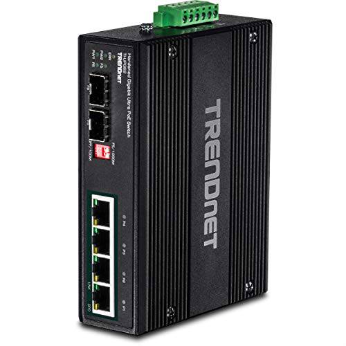 TRENDnet 6-Port 강화 산업용 기가비트 10/ 100/ 1000 Mbps 울트라 PoE DIN-Rail Switch, UPoE, IP30, DIN-Rail&  월 마운트 Included, 라이프타임 Protection, TI-UPG62