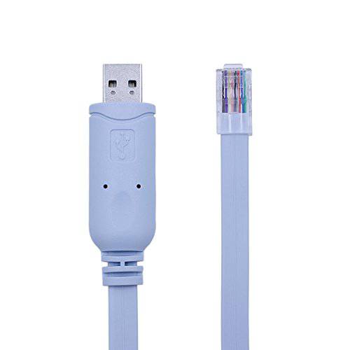 OIKWAN USB Cisco 콘솔 케이블 FTDI USB to RJ45 케이블 for Routers/ Switches/ Serves (Blue)