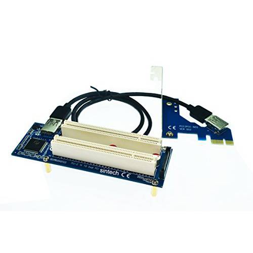 Sintech PCI-E Express X1 to 이중 PCI Riser 연장 카드 with 작은 프로파일 브라켓