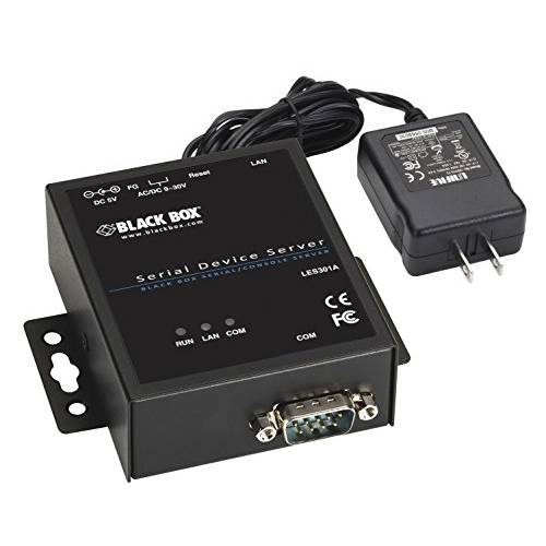 Black Box LES301A-KIT 1-Port 10/ 100 디바이스 서버, 국자 - RS-232/ 422/ 485