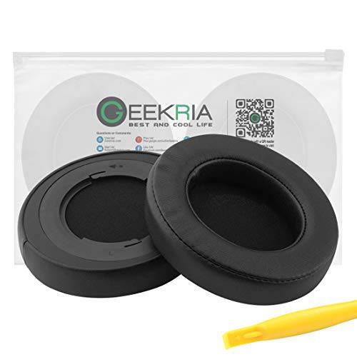 Geekria 이어패드 교체용 for 레이저 Kraken 프로 V2 헤드폰 귀 Pad/ 귀 Cushion/ 귀 Cups/ 귀 Cover/ 이어패드 리페어 부속 (Black/ Plastic Ring)