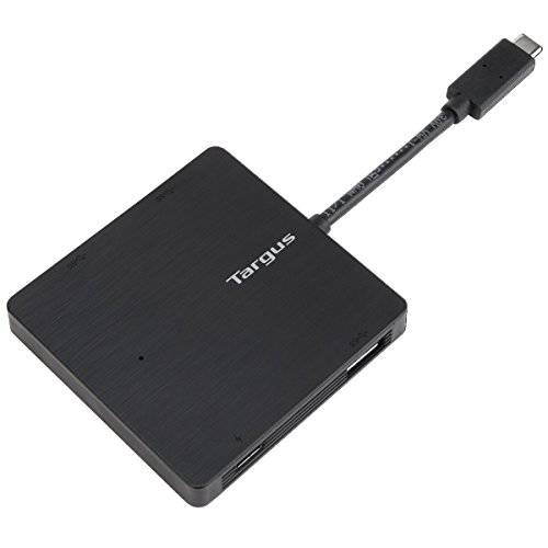Targus USB-C to 3-Port USB 3.0 허브 with 파워 Pass-Through and 5 Gbps Data 전송 Speed, 2.5 x 2.44 x 0.63 Inches, 블랙 (ACH924USZ)