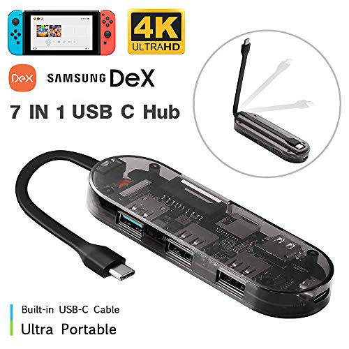 BeiErMei USB C to HDMI 변환기 for 닌텐도스위치 도크 USB C 허브 with HDMI PD 충전 3USB Port SD/ 미니 호환가능한 with 맥북 프로 맥북 에어 2018 삼성 갤럭시 S9/ S8 플러스 Dex 스테이션