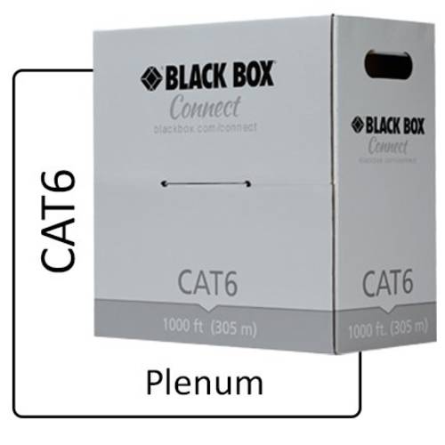 Black Box 1000-ft. CAT6 250-MHz 솔리드 Bulk 케이블 UTP CMP White