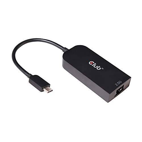 Club 3D Cac-1520 USB 3.2 Type C to Rj45 2.5 기가비트 랜 랜선, 랜 케이블 변환기 윈도우 10, 8.1, 맥 OSX 10.6 to 10.13