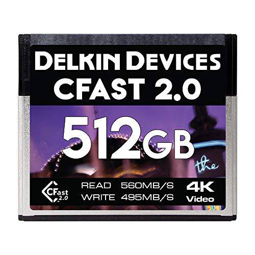 Delkin 512GB 시네마 CFast 2.0 메모리 카드 (DDCFST560512)