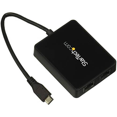 StarTech.com USB-C to 이중 기가비트 랜포트 with USB 3.0 (Type-A) 포트 - USB Type-C 기가비트 네트워크 변환기 (US1GC301AU2R)