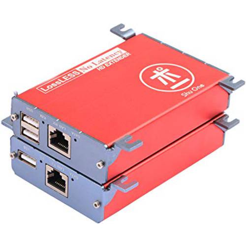 HDMI USB KVM Extender, 262ft (80m) USB 랜포트 expension with PoC 송신기 and 블루투스리시버 Over Cat5/ 5e/ 6/ 6e RJ45, 노 Signal 감소 or Latency, 지원 AV1080P, DVR, Computer, other