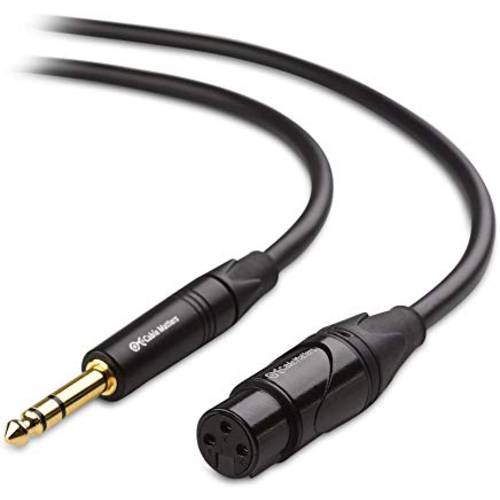 CableMatters 6.35mm (1/ 4 Inch) TRS to XLR Cable(XLR to TRS Cable) Male to Female 6 Feet