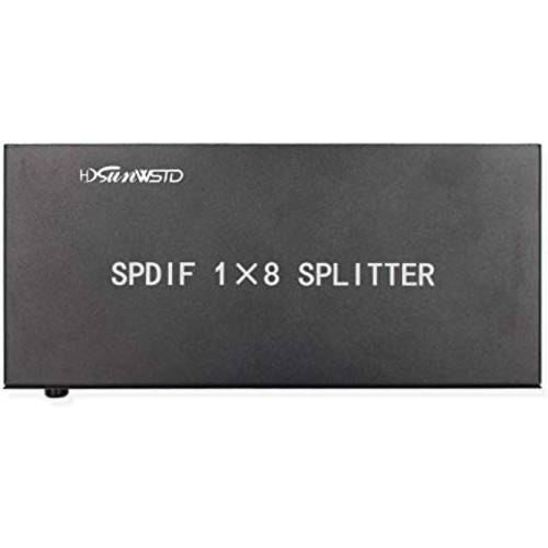 SPDIF/ TOSLINK 디지털 옵티컬, Optical 오디오 분배 1x8 오디오 앰프 Amplificador with 파워 변환기