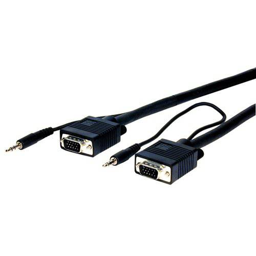 Comprehensive 케이블 50-Feet Certified 프로페셔널 Series VGA/ QXGA with 오디오 HD 15-Pin Plug to Plug 케이블 (VGA15P-P-50HR/ A), 블랙
