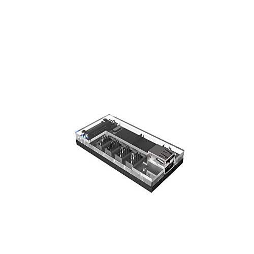 미니 커넥터 S08-303-IA - 아크릴 Internal USB 2.0 허브 with 마그네틱, 자석 베이스 - 5 USB 2.0 Ports Expansion