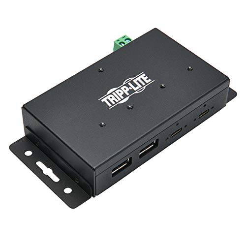 Tripp Lite 4 Port USB Hub, 산업용 USB Hub, USB 3.1 Hub, Gen 2, 10 Gbps, 2 USB C, 2 USB A, 15 Kv ESD Protection, 아이론 하우징 (U460-2A2C-Ind)