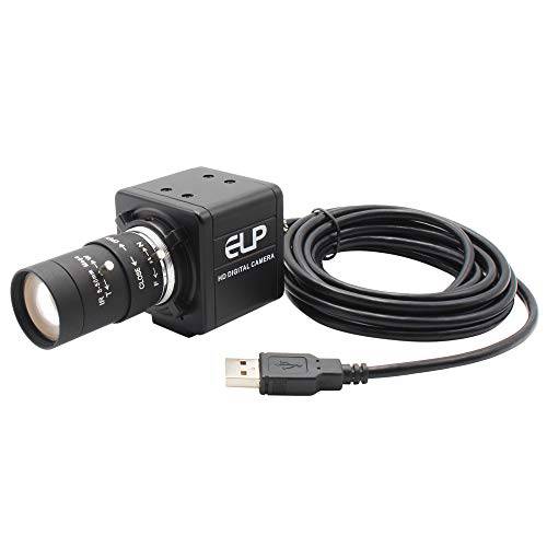 5-50mm Varifocal 렌즈 USB 카메라 고속 100FPS 웹카메라, 2MP 1080P 웹카메라 with CMOS OV2710 센서 for Android, 윈도우, Mac-OS, 지원 OTG, UVC 웹카메라 for Conference, 포커스 조절가능 USB 카메라