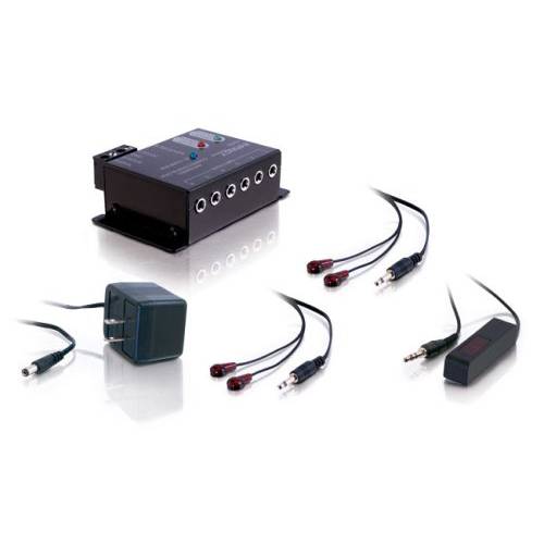 C2G 40430 Infrared (IR) 리모컨, 원격 리피터 Kit, TAA Compliant, 블랙