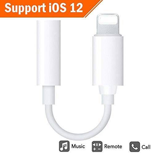 애플 MFi Certified 헤드폰 어댑터 iPhone Xs Xs Max XR X 10 iPhone 8 3.5mm Female 오디오 이어폰 커넥터 헤드폰,헤드셋 분배기 iPhone 7 지원 Music 제어 & 부름 함수 & iOS 12 for for