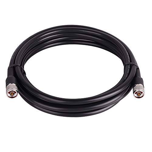 25ft KMR400 동축 연장 케이블 N Male to N Male 커넥터 (50 Ohm) 퓨어 Copper 작은 감소 동축, Coaxial,COAX 케이블s for 3G/ 4G/ 5G/ LTE/ GPS/ WiFi/ RF/ Ham/ 라디오 to 안테나 or 폰 Signal Booster 사용 (Not for TV)