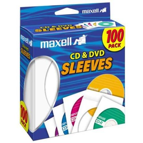 Maxell 190133 Heavy-Duty 용지 with 클리어 Plastic 윈도우 CD&  DVD 커버 White 100 Pack (Paper) for 12cm Formats