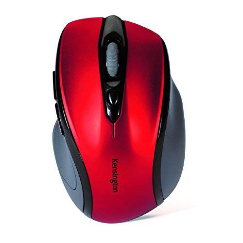 Kensington 프로 호환 Mid-Size 무선 Mouse, Ruby 레드 (K72422AM), 1.4 x 2.6 x 4