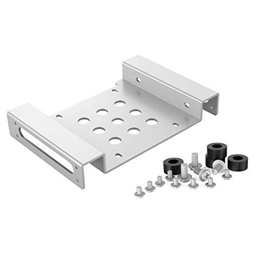 ORICO 알루미늄 5.25 inch to 2.5 or 3.5 Inch Bay 변환기 Internal 하드 Disk 드라이브 마운팅 Kit with 스크류 and 쇼크 흡수 러버 Washer- Silver