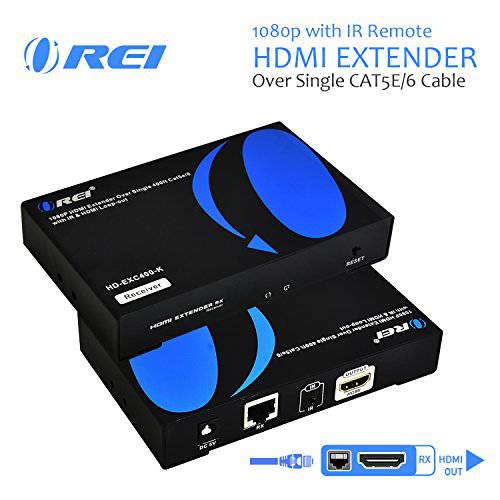 OREI HDMI 확장기 Over 싱글 CAT5e/ CAT6 케이블 원 to Many 다양한 디스플레이 매트릭스 1080P IR 리모컨 - up to 400 ft - ProLNK Tecnhology