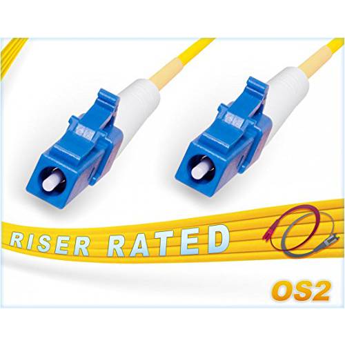 FiberCablesDirect - 3M OS2 LC LC 파이버 패치 케이블 | Simplex 9/ 125 LC to LC Singlemode 점퍼 - 3 미터 (9.84ft) | Length 옵션: 1-3M | single-strand smf smplx LC/ lc 10gbase 1f yellow ofnr pvc lc-lc