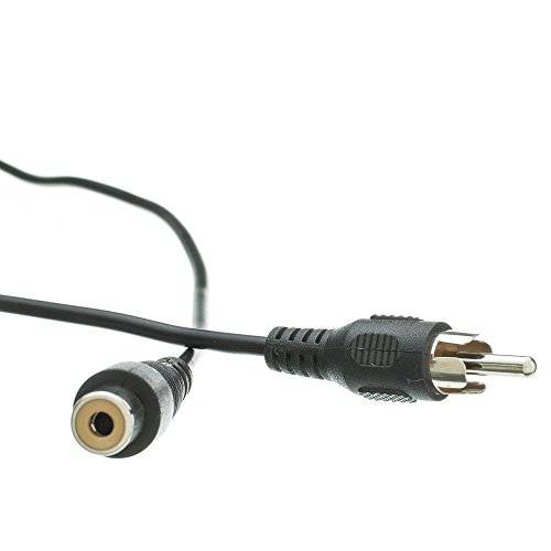 RCaAudio/ 영상 연장 케이블, RCaMale to RCaFemale, A/ V 연장 케이블 for DVD, TV, CD, 12 feet, RCA Male to Female 연장 케이블, Black, Cablewholesale