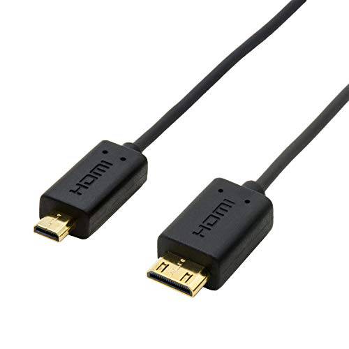 Nanosecond Extreme 슬림 2.6’ 미니 HDMI to 미니 HDM 케이블 -World’s 가장얇은&  가장 플렉시블 HDMI 케이블 (2.6FT/ 0.8m) High-Speed support 풀 1080P, 4K, UltraHD, 3D, 랜포트, and 오디오 리턴 Channel