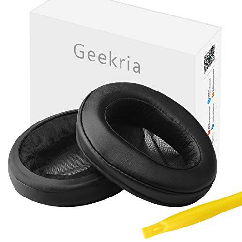 Geekria 이어패드 교체용 for 소니 MDR-1ABT, MDR-1RBT, MDR-1RNC 헤드폰 귀 Pad/ 귀 Cushion/ 귀 Cups/ 귀 Cover/ 이어패드 리페어 부속 (Black)