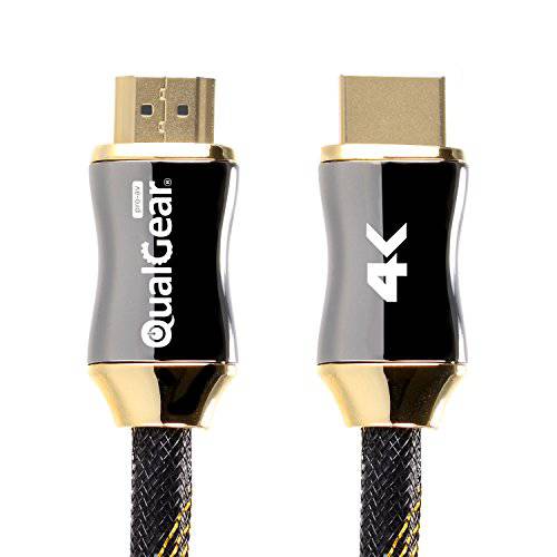 QualGear 6 Feet HDMI 고급 Certified 2.0 케이블 with 24K 금도금 Contacts, support 4K 울트라 HD, 3D, 18Gbps, 오디오 리턴 Channel, 랜포트 (QG-PCBL-HD20-6FT)