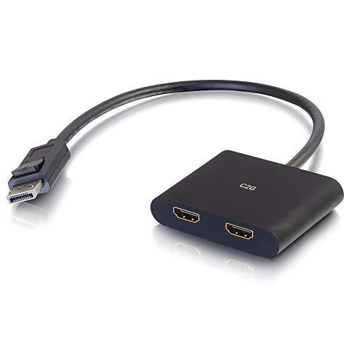 C2G 54293 DisplayPort,DP to HDMI 모니터 분배기 - 2 Port 4K HDMI MST 허브 USB 전원