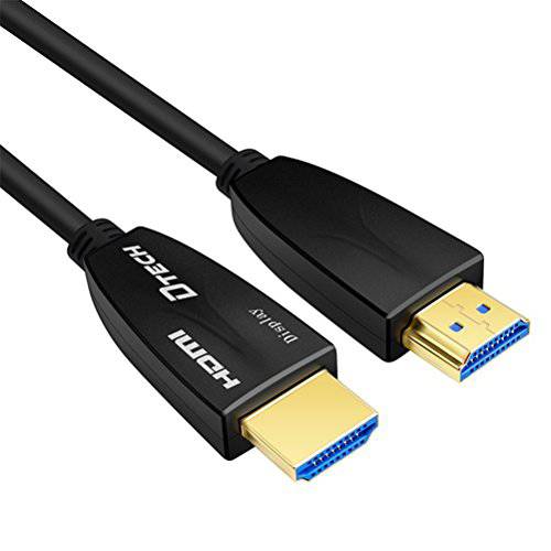 DTECH 10 Meter Fiber Optic HDMI 케이블 4K 60Hz 18Gbps HDR 444 422 420 Sub-Sampling 고속 in-Wall Rated (32 Feet, Black)