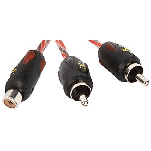 Stinger SI42YM 2-Channel 4000 Series RCA Y-Adapter 케이블 (1 Female to 2 Male)