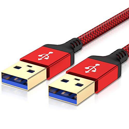 USB A to USB A 3.0 케이블 2pack(3.3ft+ 6.6ft), AkoaDa USB A Male to A Male 케이블 이중 End USB 케이블 호환가능한 with Data 전송 하드디스크 Enclosures, Cameras, DVD Player, 노트북 쿨러 and More(Red)