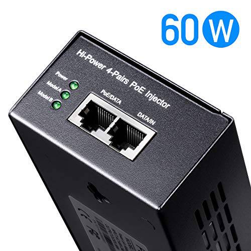 Cudy POE300 60W 기가비트 울트라 PoE+ Injector, Up to 60W 울트라 파워 Supply, 10/ 100/ 1000Mbps Shielded RJ-45, IEEE 802.3af/ 802.3at Compliant, Not 지원 802.3 bt/ PoE++/ 패시브 PoE, 메탈 하우징