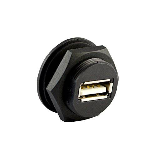 ASI ASICPICUSB2.0AS USB 2.0 Type A Panel 마운트 방수 Connector, Shielded, 전면 Mount, Female to 4-Pin, IP67, NEMA 6 and 6P