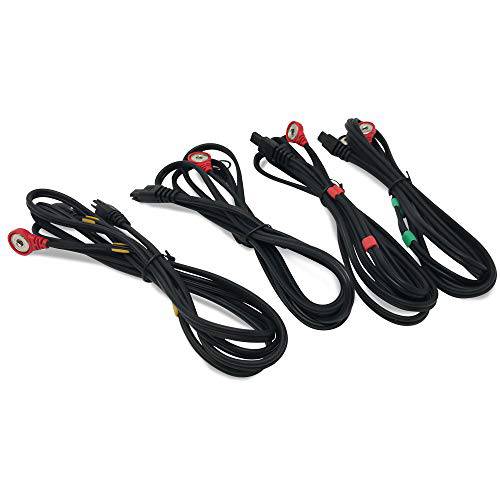 Compex 호환가능한 교체용 납,불순물 Wires, 4 Pack, Compex 호환가능한 Snap 커넥터