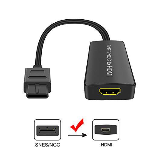 N64 To HDMI, Nintendo 64 To HDMI Converter, 오리지날 SNESTo HDMI Converter, SNESHDMI Adapter, SNES/ NGC To HDMI 지원 1080P, Plug and Play