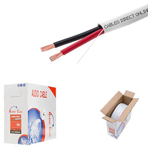 500ft 14AWG 2 Conductors(14/ 2) CL2 Rated 큰소리 스피커 케이블 Wire, 풀 박스 (for in-Wall Installation) (14AWG/ 2 Conductors, 500ft)