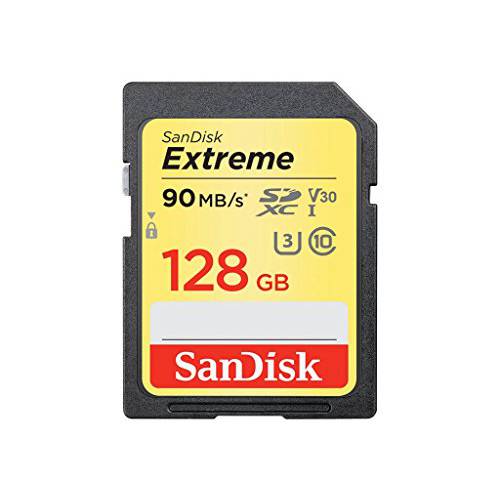Sandisk Extreme - 플래시 메모리 카드 - 128 GB - SDXC UHS-I - 블랙, Red, White, Yellow