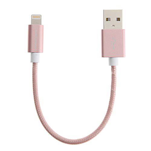 CableCreation 0.5FT 숏 iPhone 충전 케이블, 6 Inch 라이트닝 to USB 충전 Data 동기화 케이블 [MFi Certified], 호환가능한 iPhone 11, X, XS, 8, 8 Plus, 7, 6, 5, 5C, 5S, iPad, Rose Gold