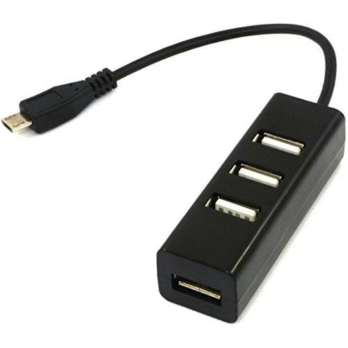 LoveR파이 USB Type C to 4 Port USB 2.0 허브 (Black) for 라즈베리 파이 4 and 휴대폰