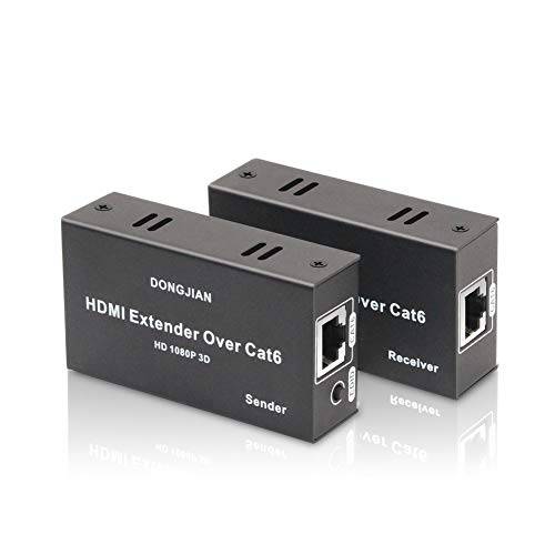 HDMI 확장기 196ft HDMI Over 싱글 Cat5E/ 6/ 7 HDMI 리피터 HDMI Balun Sender 송신기 리시버 지원 1080p 3D HDMI 1.4a HDCP EDID