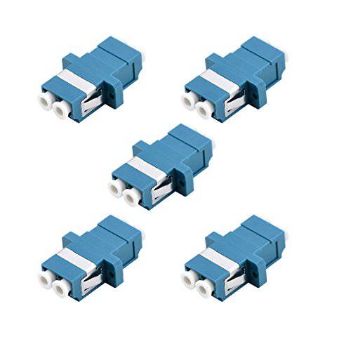 LC Fiber Optic 어댑터 - Comm 케이블 LC to LC Duplex Multimode 연결기 - 5 팩, 마스크, 마스크팩 - 베이지