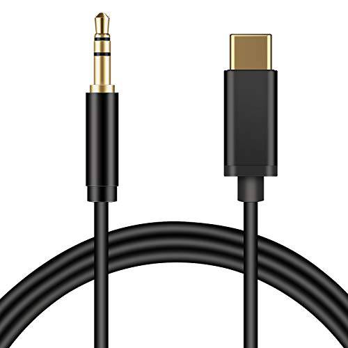 USB C to 3.5mm 오디오 Aux 케이블 Mxcudu USB C Male to 3.5mm Male 연장 헤드폰 오디오 스테레오 코드 차량용 Aux 케이블 호환 구글 Pixel 4 4XL 3 3XL 갤럭시 Note10 Note 10 and MoreBlack with