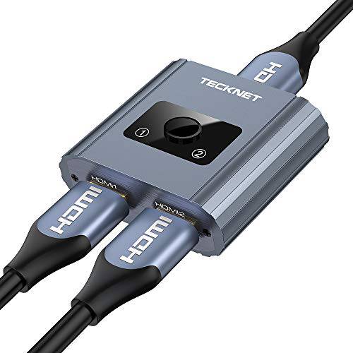 HDMI 분배 1 인 2 Out, TECKNET HDMI Switch 4K HDMI Splitter, HDMI 선택형 변환기 2 Input 1 Output, support 4K/ 3D/ 1080/ HDCP for HDTV/ Blu-Ray Player/ DVD/ DVR