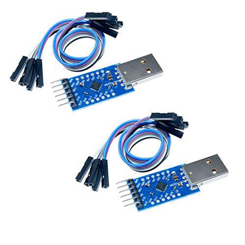 HiLetgo 2pcs CP2104 모듈 USB to TTL UART 6PIN 모듈 Serial 컨버터, 변환기 CP2104 STC PRGMR 교체용 CP2102 듀폰 케이블
