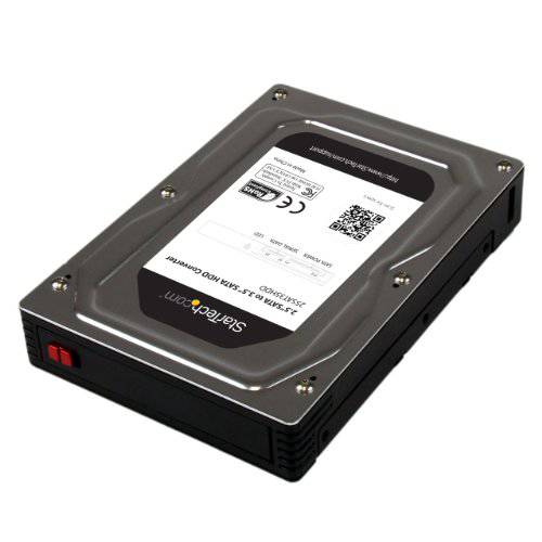 brandnameeng.com 2.5 to 3.5 SATA HDD/ SSD 변환기 울로둘러싼땅 - 외부 하드디스크 컨버터 with HDD/ SSD 높이 up to 12.5mm (25SAT35HDD), 그레이